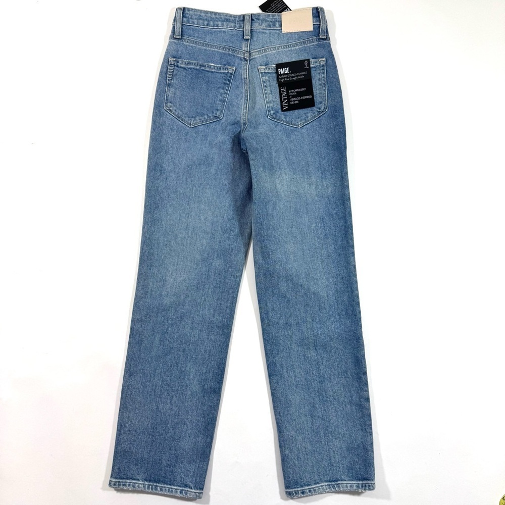 New Paige Sarah High Waist Ankle Straight Leg Jeans Magnifique - Picture 3 of 11